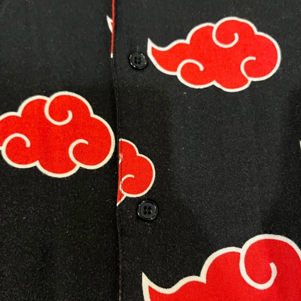 Naruto Akatsuki Cloud Button Down Shirt - Picture 3 of 8